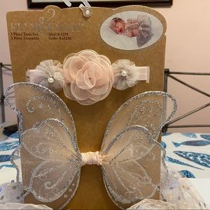 Elly & Emmy 3 piece Angel Wings Tutu Set.
